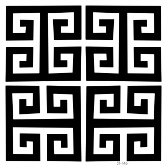 Craftistico Stencil 30x30cm 146 Μοτίβο Μαίανδρος