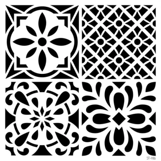 Craftistico Stencil 50x50cm 186 Μοτίβο Πλακάκι