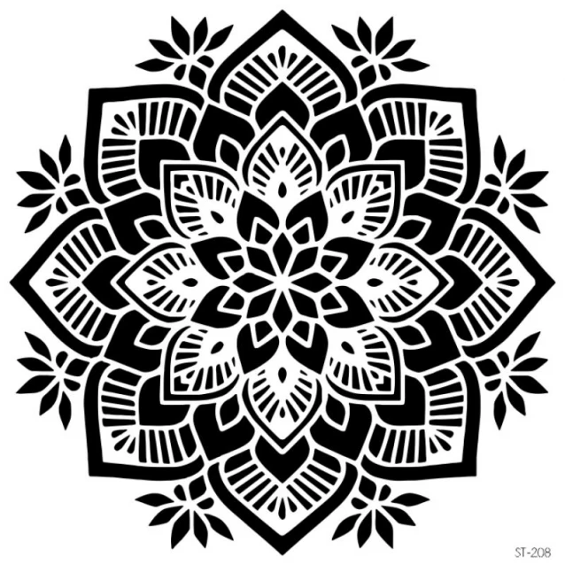 Craftistico Stencil 50x50cm 208 Μοτίβο Mandala