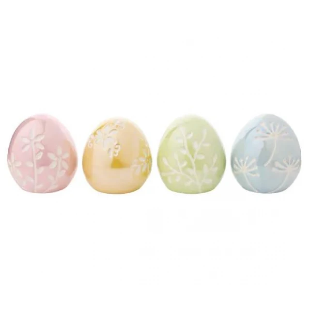 Eggs-traordinary Gifting Company Pastel Coloured Ceramic Egg Ornaments