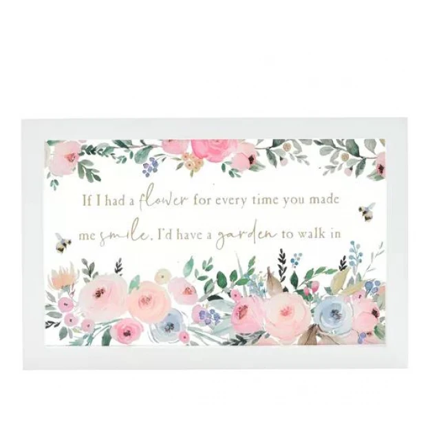 The Cottage Garden Γυάλινη Πλακέτα σε Κορνίζα Flower