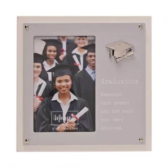 Moments Γκρι Ανάγλυφη Κορνίζα 10x15cm Graduation