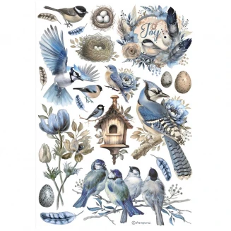 Stamperia Ριζόχαρτο Decoupage A4 (21X29,7cm) Birds