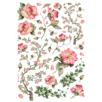 Stamperia Ριζόχαρτο Decoupage A4 (21X29,7cm) Roses and Ivy