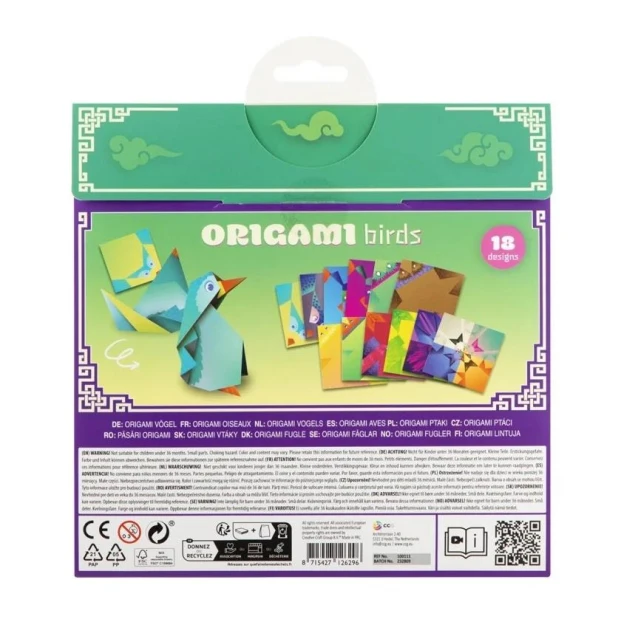 Moxy 12 Φύλλα Origami 21x20cm με 18 Σχέδια Πουλάκια