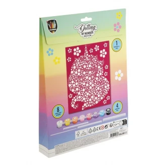 Moxy Dotting by Number 20x25cm με 8 Χρώματα & 4 Εργαλεία Μονόκερος