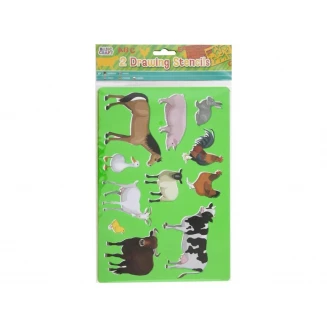 Moxy Basic Craft 2 Stencil A4 Φάρμα & Αλφάβητο