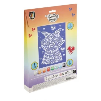 Moxy Dotting by Number 20x25cm με 8 Χρώματα & 4 Εργαλεία Γατάκι