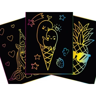 Moxy Σπιράλ Τετράδιο Magical Scratch 20 σελίδες A4 Rainbow