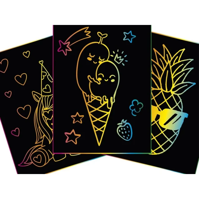 Moxy Σπιράλ Τετράδιο Magical Scratch 20 σελίδες A4 Rainbow