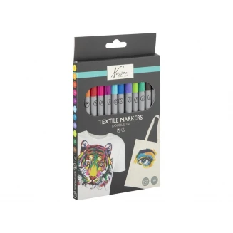 Nassau 12 Μαρκαδόροι Υφάσματος Διπλής Μύτης