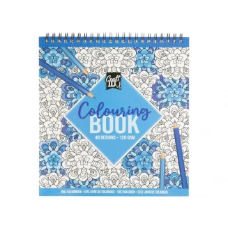 Craft ID Σπιράλ Anti-Stress Colouring Book 48 Σχέδια 21x20cm 120gr Μπλε