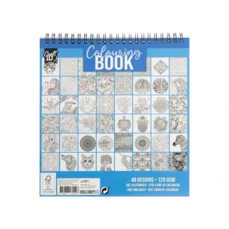 Craft ID Σπιράλ Anti-Stress Colouring Book 48 Σχέδια 21x20cm 120gr Μπλε