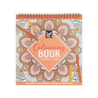 Craft ID Σπιράλ Anti-Stress Colouring Book 48 Σχέδια 21x20cm 120gr Πορτοκαλί