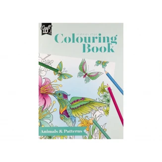 Craft ID Anti-Stress Colouring Book 64 Σχέδια Α4 120gr Animals & Patterns