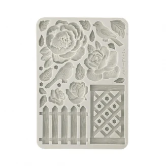Stamperia Εύκαμπτα Καλούπια Σιλικόνης A5 House of Roses Fence