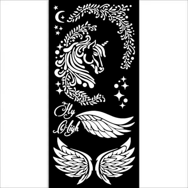 Stamperia Χονδρό Στένσιλ 0,5mm 12X25cm Wonderland Unicorn