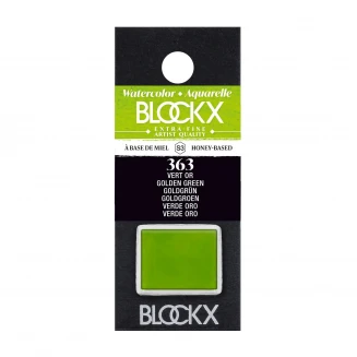 Blockx Extra Fine Half Pan Ακουαρέλας 363 Golden Green Series 3