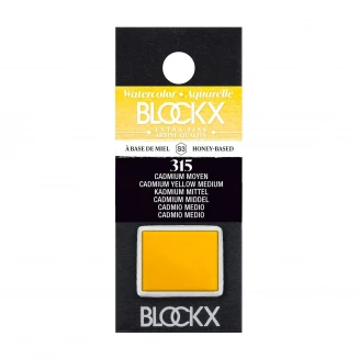 Blockx Extra Fine Half Pan Ακουαρέλας 315 Cadmium Yellow Medium Series 3