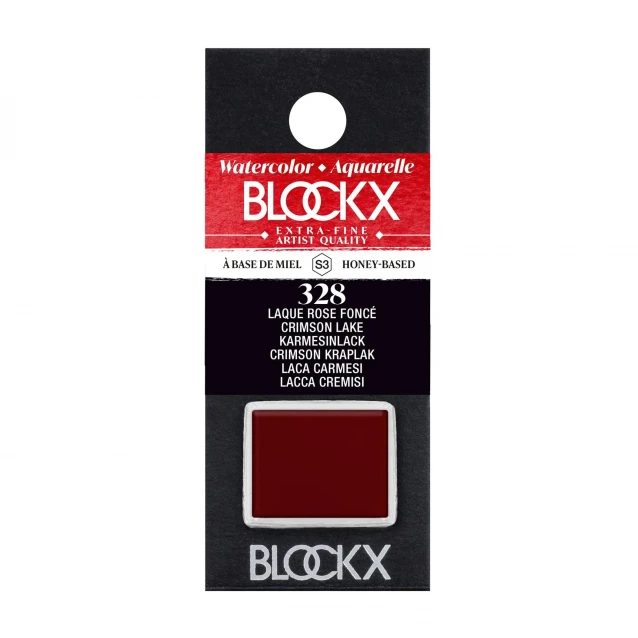 Blockx Extra Fine Half Pan Ακουαρέλας 328 Crimson Lake Series 3
