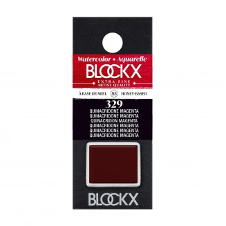 Blockx Extra Fine Half Pan Ακουαρέλας 329 Quinacridone Magenta Series 3