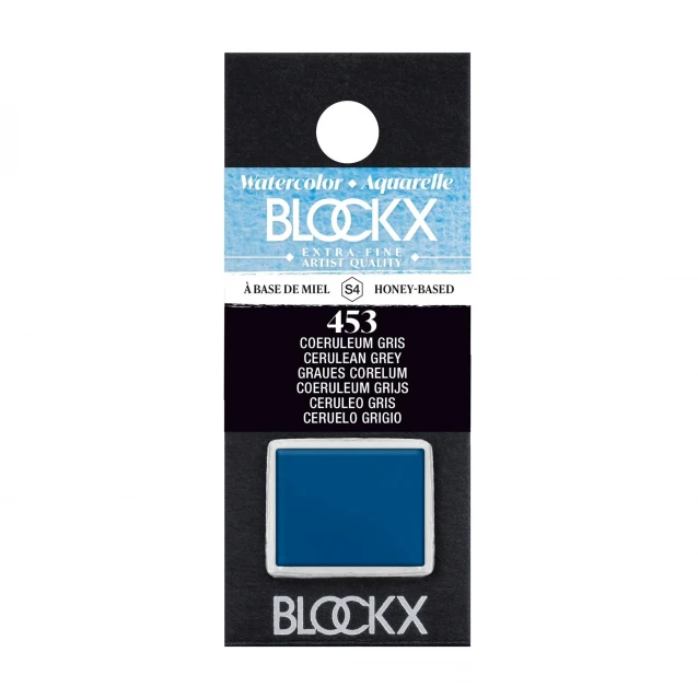 Blockx Extra Fine Half Pan Ακουαρέλας 453 Cerulean Grey Series 4