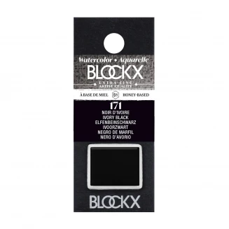 Blockx Extra Fine Half Pan Ακουαρέλας 171 Ivory Black Series 1