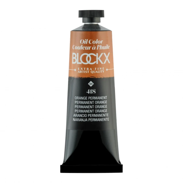 Blockx 35ml Extra-Fine Oil 418 Permanent Orange Series 4