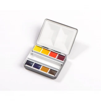 Blockx Μεταλλική Κασετίνα Bijou Box με 8 Extra Fine Half Pan Ακουαρέλας