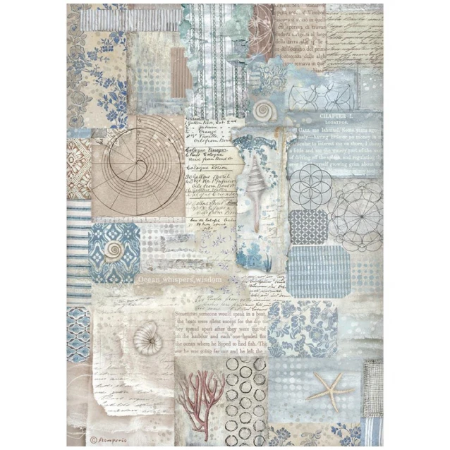 Stamperia Ριζόχαρτο Decoupage A4 (21x29,7cm) Silent Sea texture