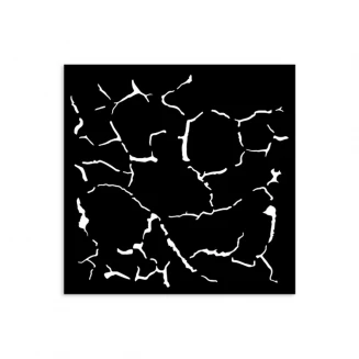 Stamperia Χονδρό Στένσιλ 0,5mm 12X12cm Silent Sea crackle pattern