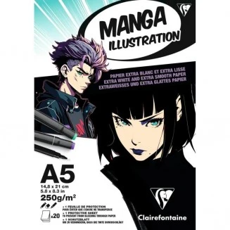 Clairefontaine Μπλοκ Manga 10Φ Illustration A5 (14,8x21cm) 250gr