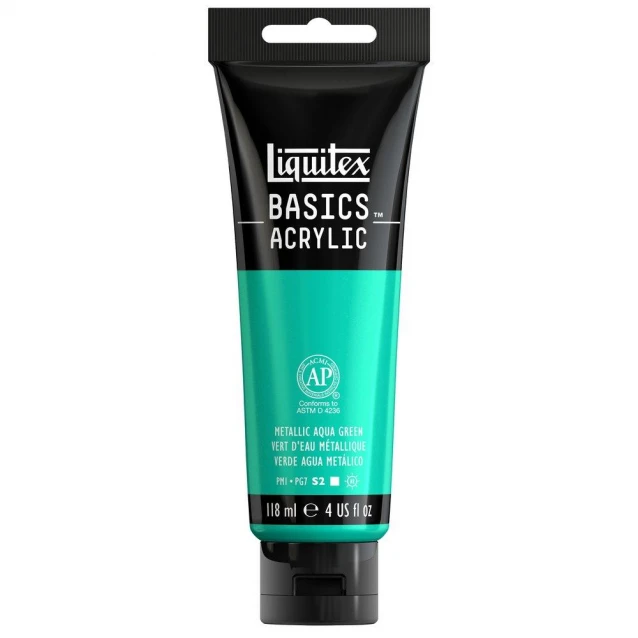 Liquitex Basics 118ml Acrylic 339 Metallic Aqua Green Series 2