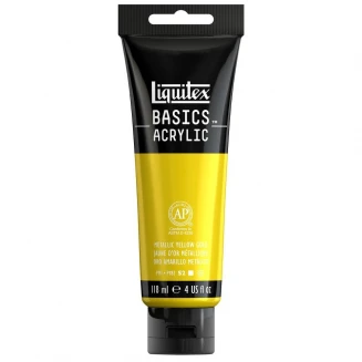 Liquitex Basics 118ml Acrylic 343 Metallic Yellow Gold Series 2