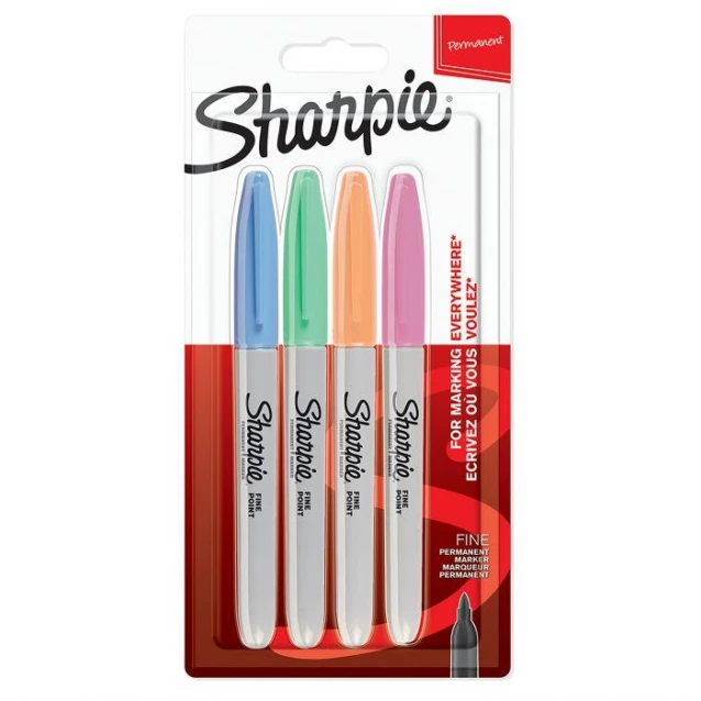 Sharpie 4 Μαρκαδόροι Διαρκείας Fine Παστέλ