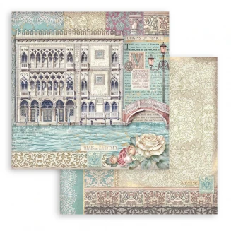 Stamperia Χαρτί Scrapbooking 30,5X30,5cm Διπλής Όψης Venice City of Art Palace Museum