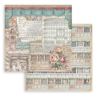 Stamperia Χαρτί Scrapbooking 30,5X30,5cm Διπλής Όψης Venice City of Art theatre