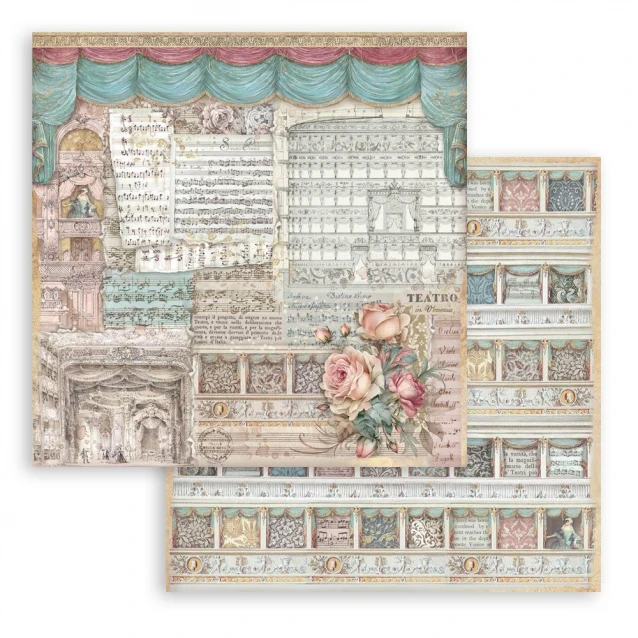 Stamperia Χαρτί Scrapbooking 30,5X30,5cm Διπλής Όψης Venice City of Art theatre