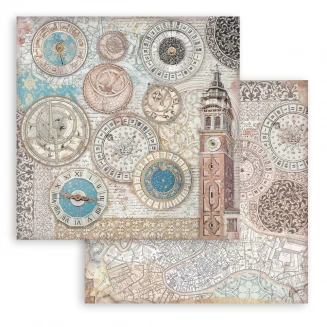 Stamperia Χαρτί Scrapbooking 30,5X30,5cm Διπλής Όψης Venice City of Art bell tower