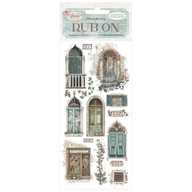 Stamperia Χαλκομανίες RubOn 10x21,6cm Venice City of Art Doors and Windows