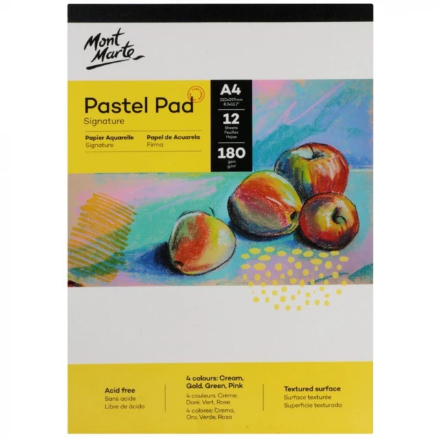 Mont Marte Μπλοκ Παστέλ 12Φ A4 (21x29,7cm) με 4 Αποχρώσεις 180gr 12 Φύλλων