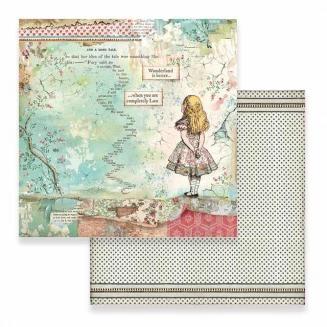 Stamperia Χαρτί Scrapbooking 30,5x30,5cm Διπλής Όψης Alice