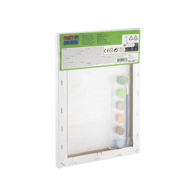 Moxy Ζωγραφική με Νούμερα σε Τελάρο 29,7x19,5cm με 6 Χρώματα & Πινέλo Dino Volcano