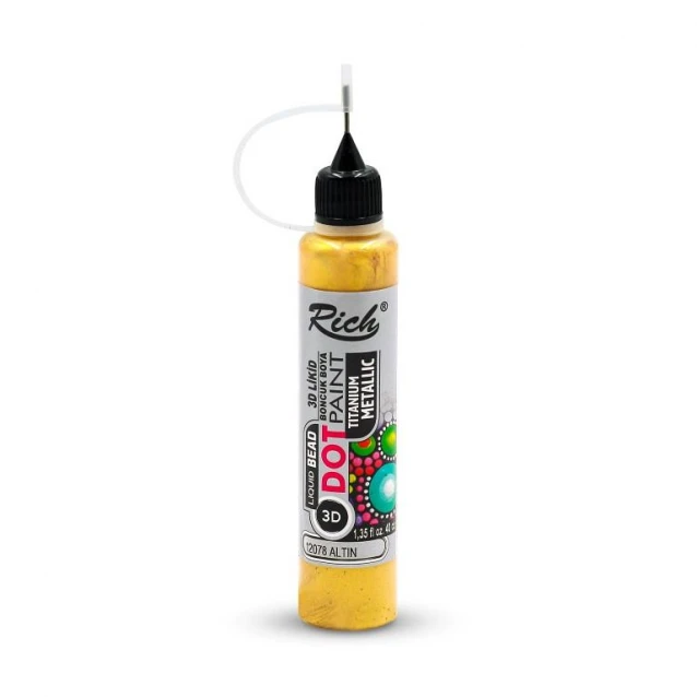 Rich 40ml 3D Dot Paint Metallic Gold