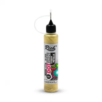 Rich 40ml 3D Dot Paint Metallic White Gold