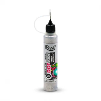 Rich 40ml 3D Dot Paint Metallic Silver