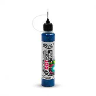 Rich 40ml 3D Dot Paint Metallic Navy Blue