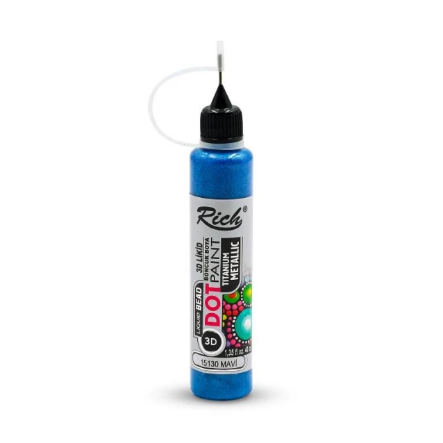 Rich 40ml 3D Dot Paint Metallic Blue