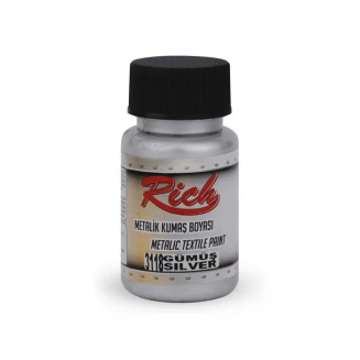 Rich 50ml Μεταλλικό Χρώμα Υφάσματος Silver