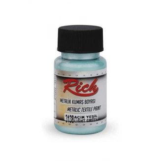 Rich 50ml Μεταλλικό Χρώμα Υφάσματος Light Green